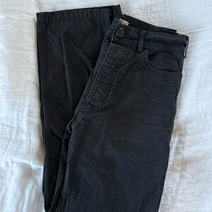 Jesse Kamm Charcoal black Button-Fly Pants